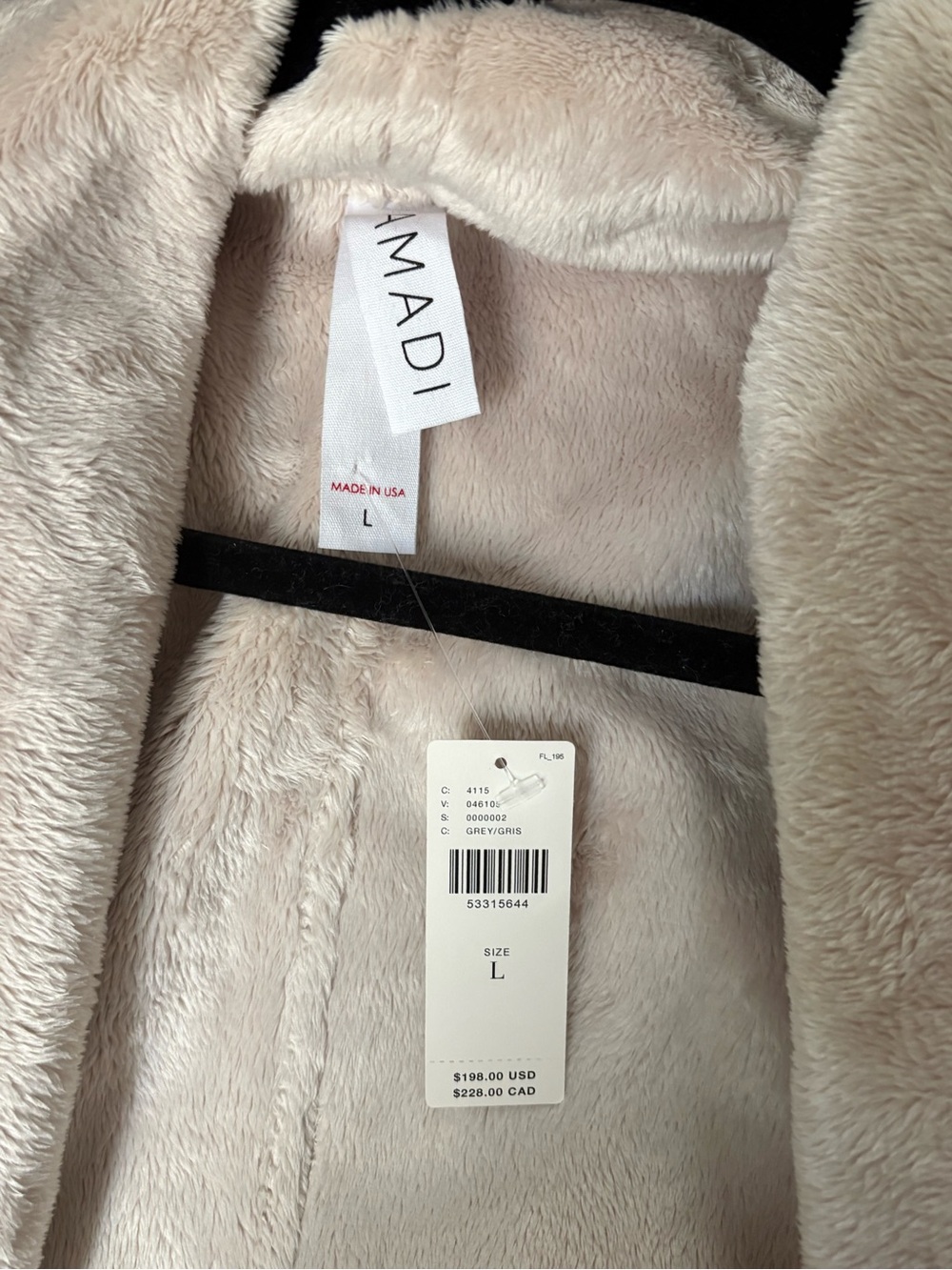 BNWT Anthropologie Amadi Camilla Gray Faux Sherpa Jacket - Picture 6 of 15